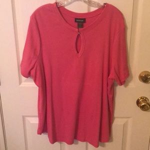 Pink top.  Plus size